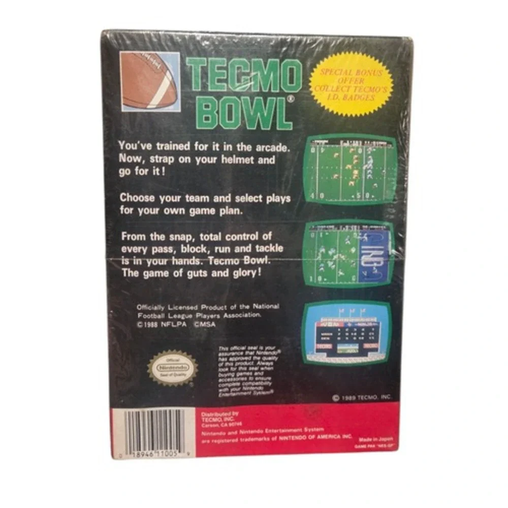 1989 Nintendo NES Tecmo Bowl Sealed Video Game
